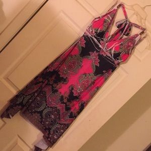 Chelsey Halter Midi Floral Dress
